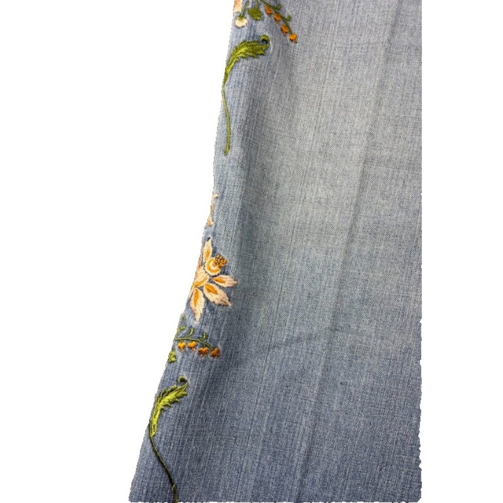 Liz Claiborne Embroidered Bootcut Jeans 14 Boho Festival Denim Chic Retro - Picture 5 of 11